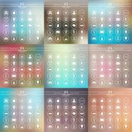 white icons education in the blurry background