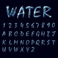 pure water alphabets and numbers collection