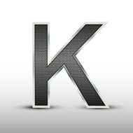 3d speaker grille letter K