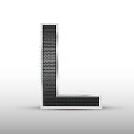 3d speaker grille letter L