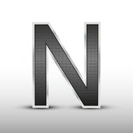 3d speaker grille letter N