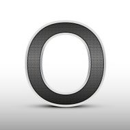 3d speaker grille letter O