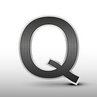 3d speaker grille letter Q