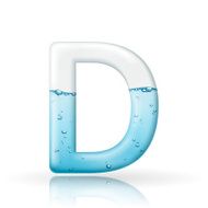 3d clean water letter D