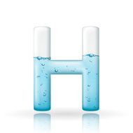 3d clean water letter H