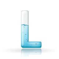3d clean water letter L