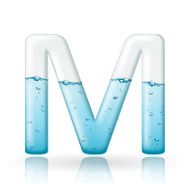 3d clean water letter M