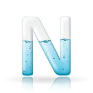 3d clean water letter N