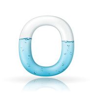 3d clean water letter O