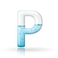 3d clean water letter P