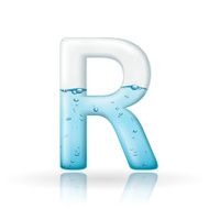 3d clean water letter R