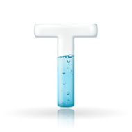 3d clean water letter T