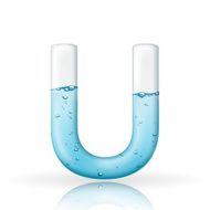 3d clean water letter U