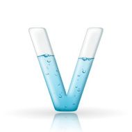 3d clean water letter V