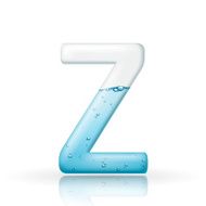 3d clean water letter Z