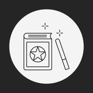 magic book line icon N9