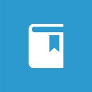 book bookmark icon isolated white on the blue background N2