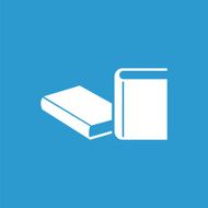 book icon isolated white on the blue background N2