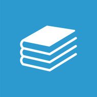 book icon isolated white on the blue background N4
