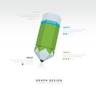 Creative vector 4 color pencil for infographic template