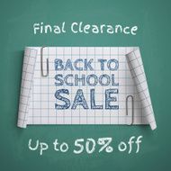 Back to School curved paper banner N3