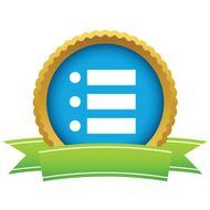 Gold ordinal list logo