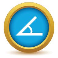 Gold sign of the angle icon