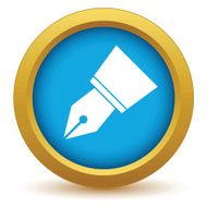 Gold pen icon