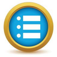 Gold ordinal list icon