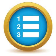 Gold list icon
