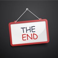 the end hanging sign N2