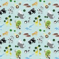 adorable animals seamless background
