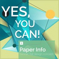 Flat design square banner with slogan N8