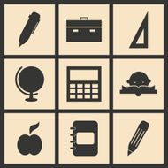 Flat with shadow concept and mobile application education