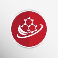 Natural components icon vector molecule illustration science nature