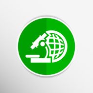 microscope icon scientist virus isolated graphic technology N8