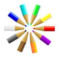 Multicolor Colored Pencils or Crayons