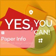 Flat design square banner with slogan N10