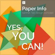 Flat design square banner with slogan N12