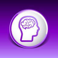 Head brain icon think design over vector illustration N4