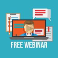 Concept for webinar online learning professional lectures in internet