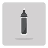 Vector of flat icon highlighter pen
