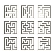 modern square labyrinth set N2