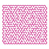 pink modern hexagon labyrinth