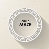 elegant circular maze with shadow N2