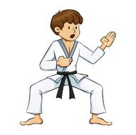 Young Boy Doing Karate Practise N2