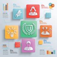 Education concept info graphic design vector N2