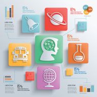 Education concept info graphic design vector N3