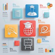 Education concept info graphic design vector N4