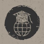 Education design on grunge background vector